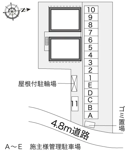 ★手数料０円★池田市豊島南 月極駐車場